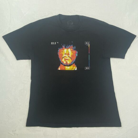 Brockhampton Bearface Iridescence Graphic Shirt Mens Large Black Short Sleeve - Picture 1 of 8
